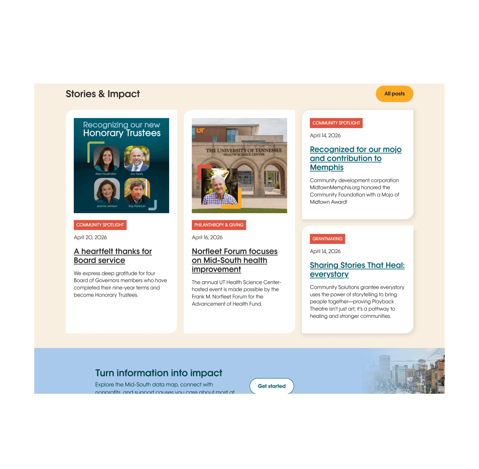 Stories section screenshot