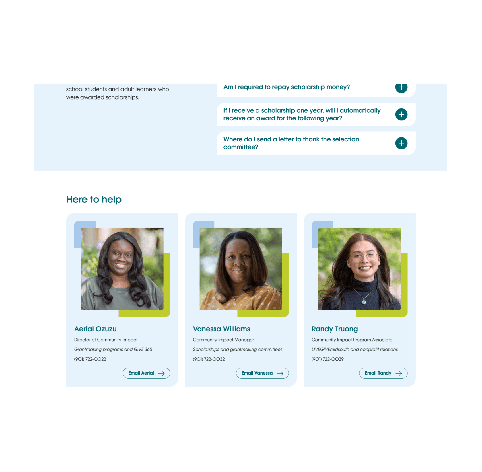 Nonprofit directory screenshot