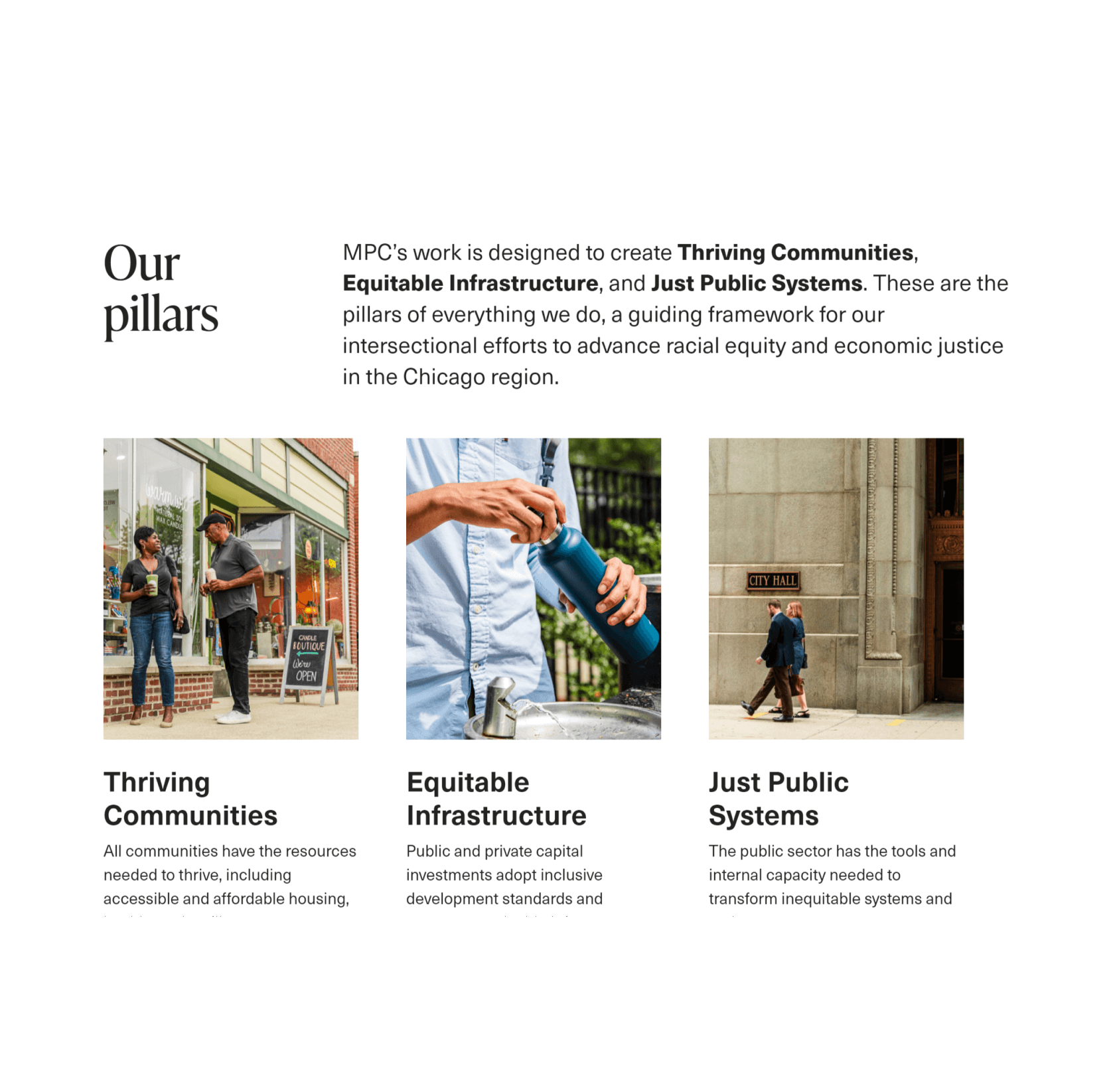 MPC home page screenshot