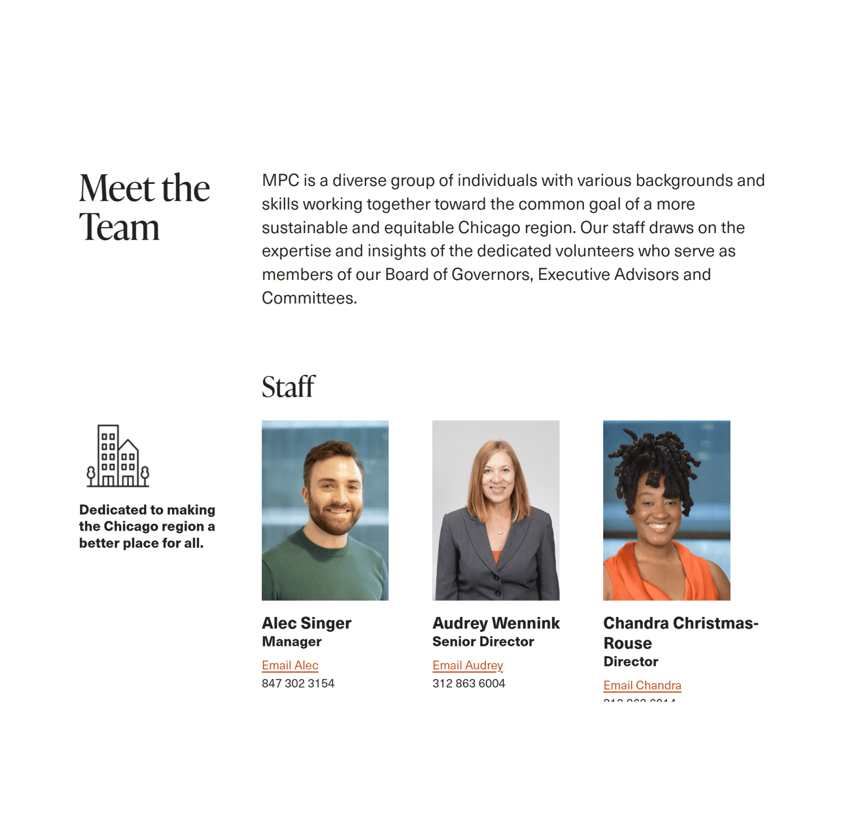 MPC home page screenshot
