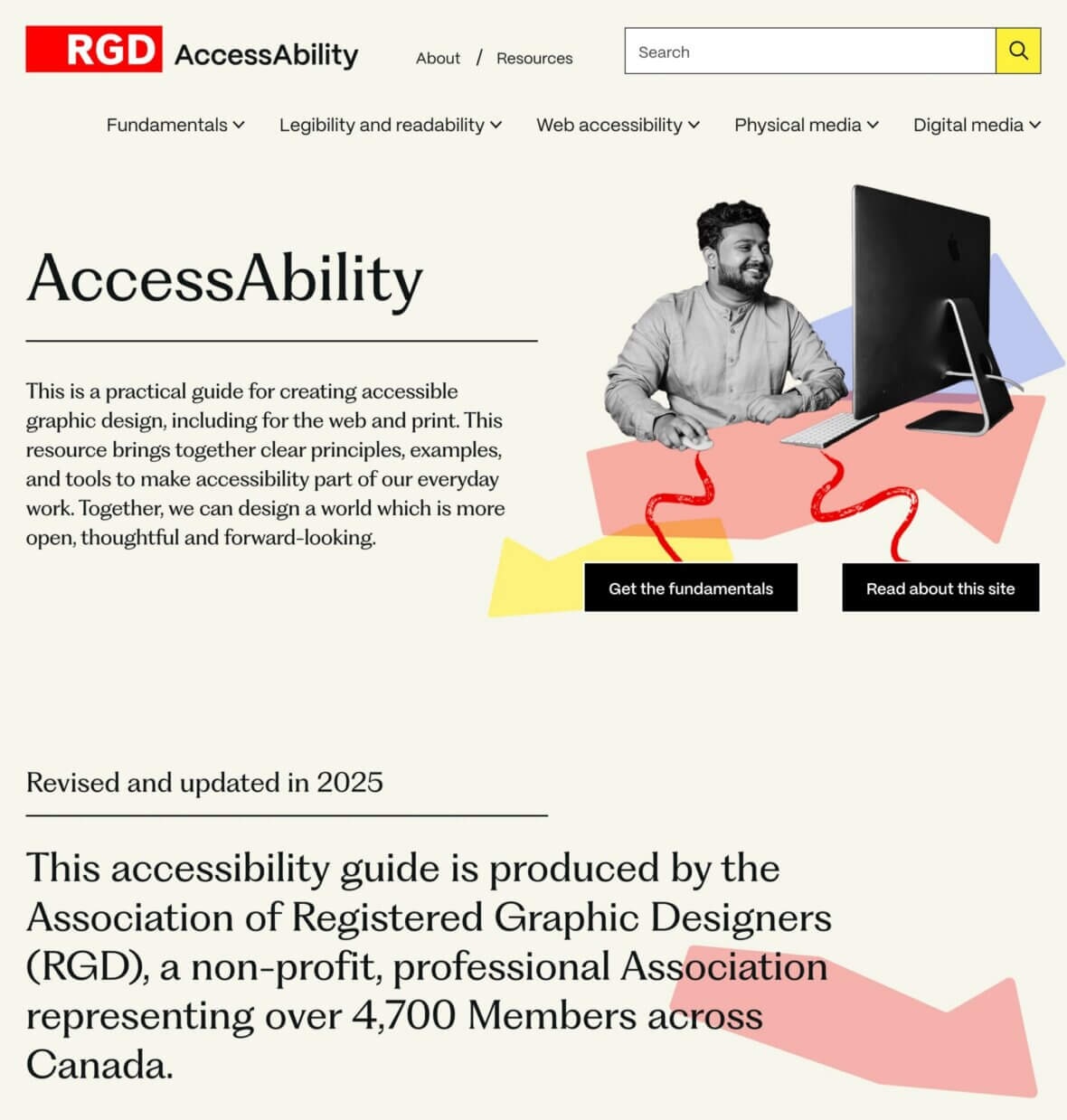 RGD homepage screenshot