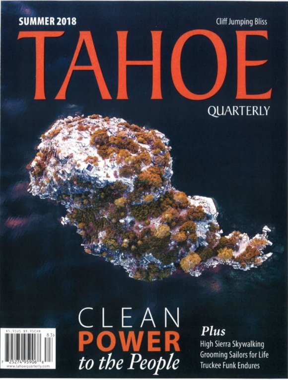 Cover page of a magazine called Tahoe Quarterly