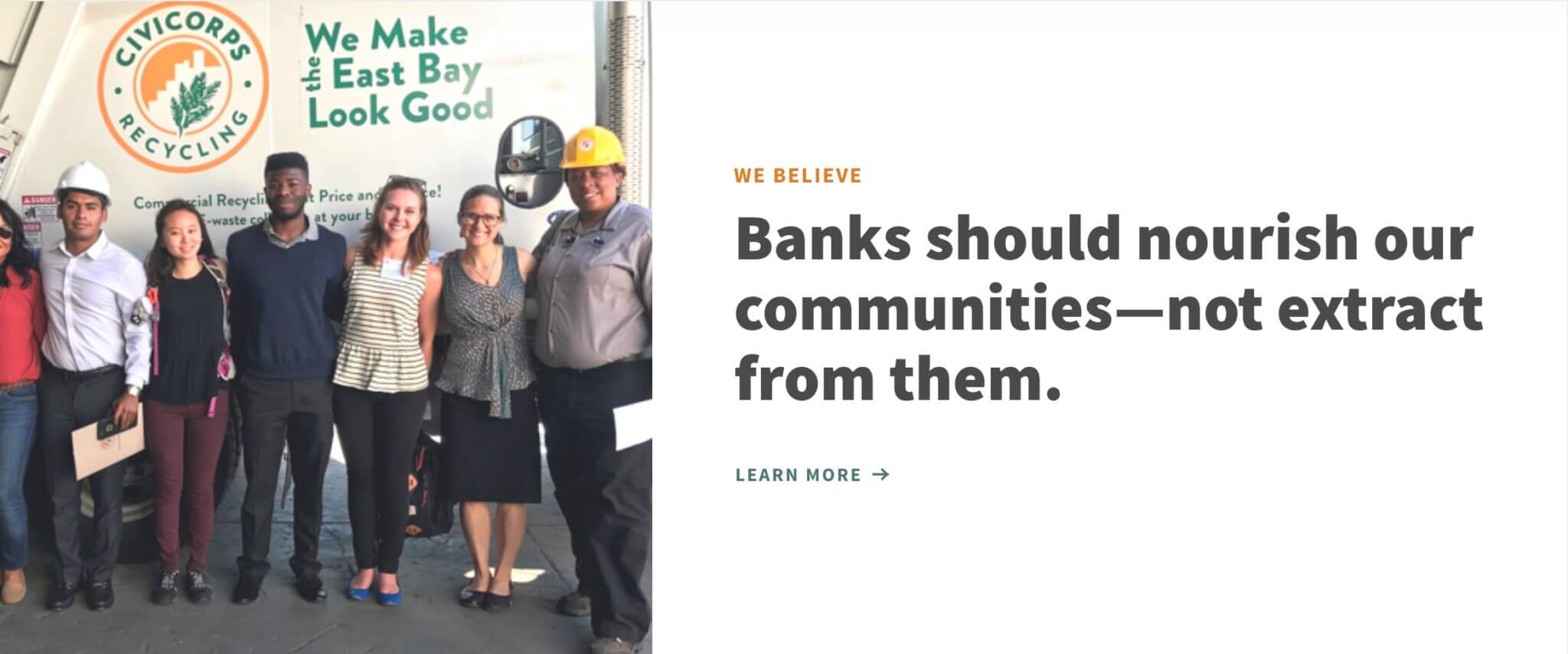 Bank should nourish our communities - not extract from them