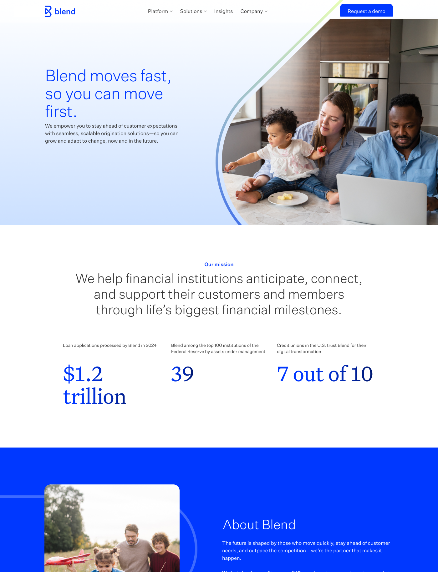 Blend About page screenshot