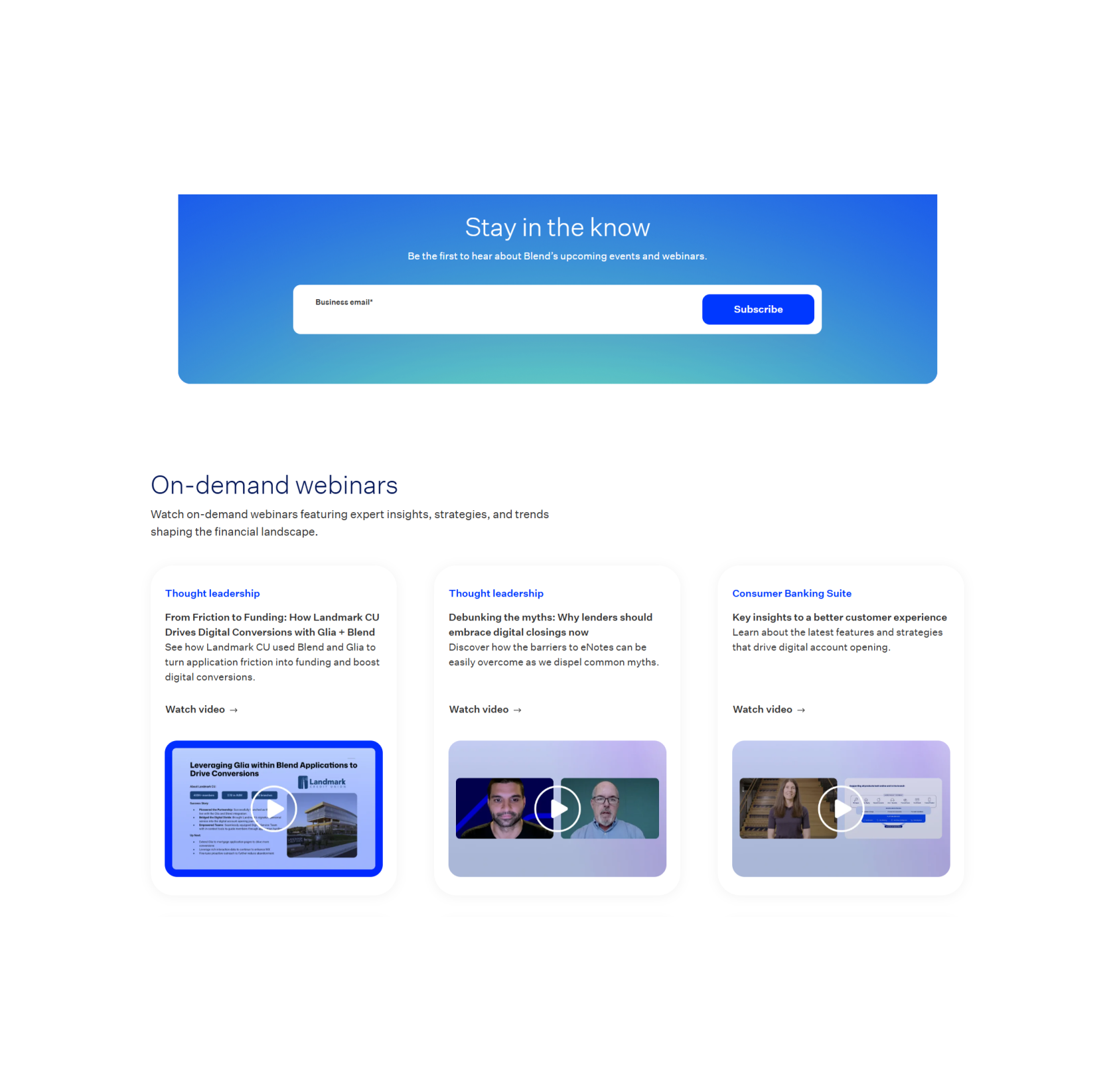 Blend Webinars screenshot