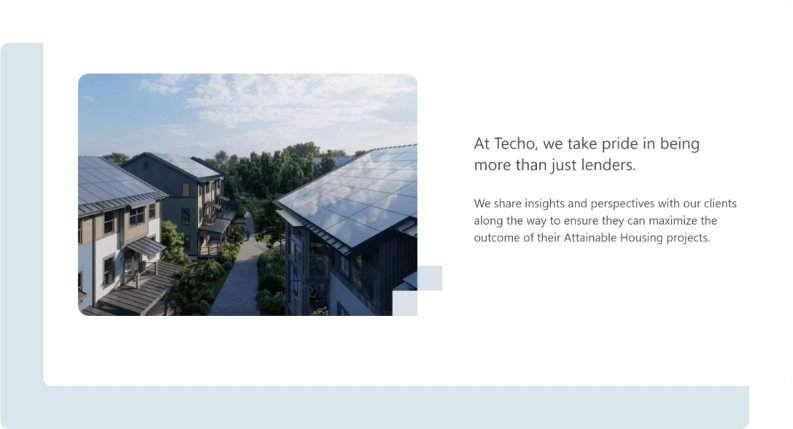 image from Techo website of Attainable Housing projects