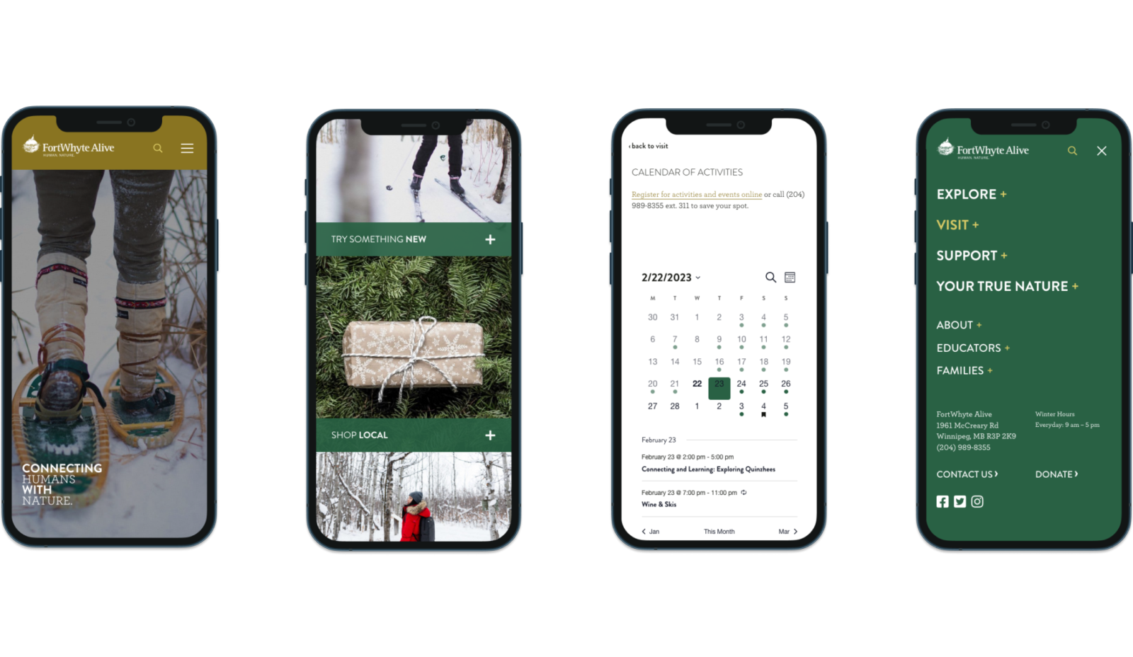 Fort Whyte iphone mockups