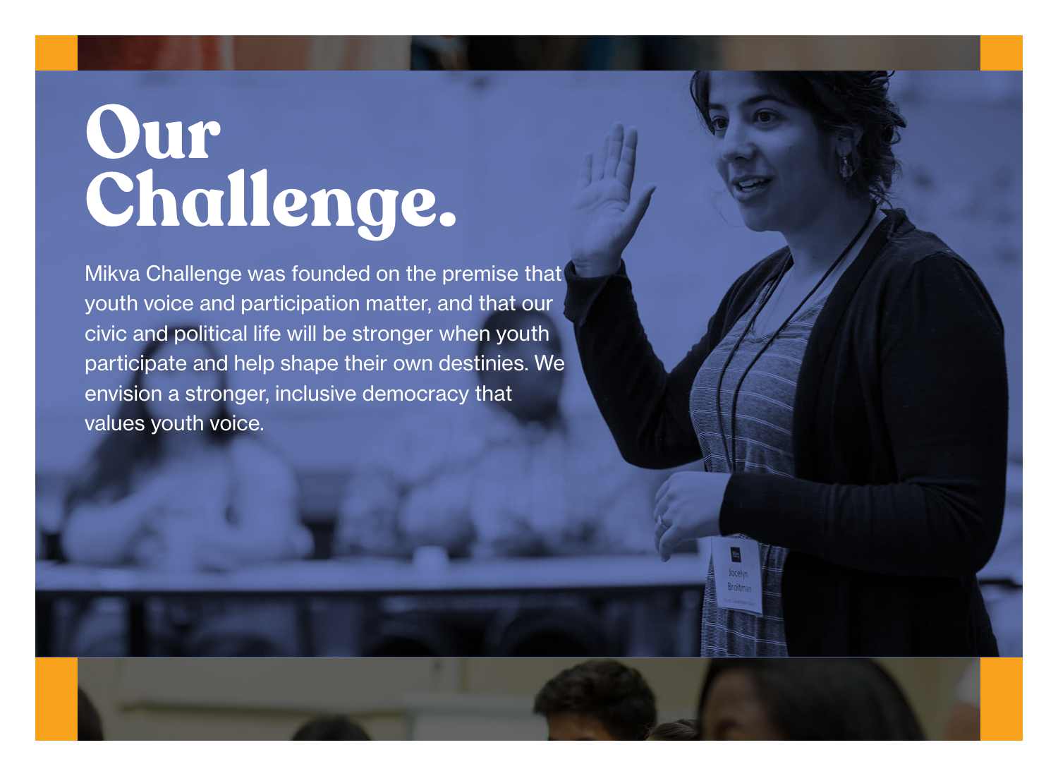 Mikva Challenge branding screenshot