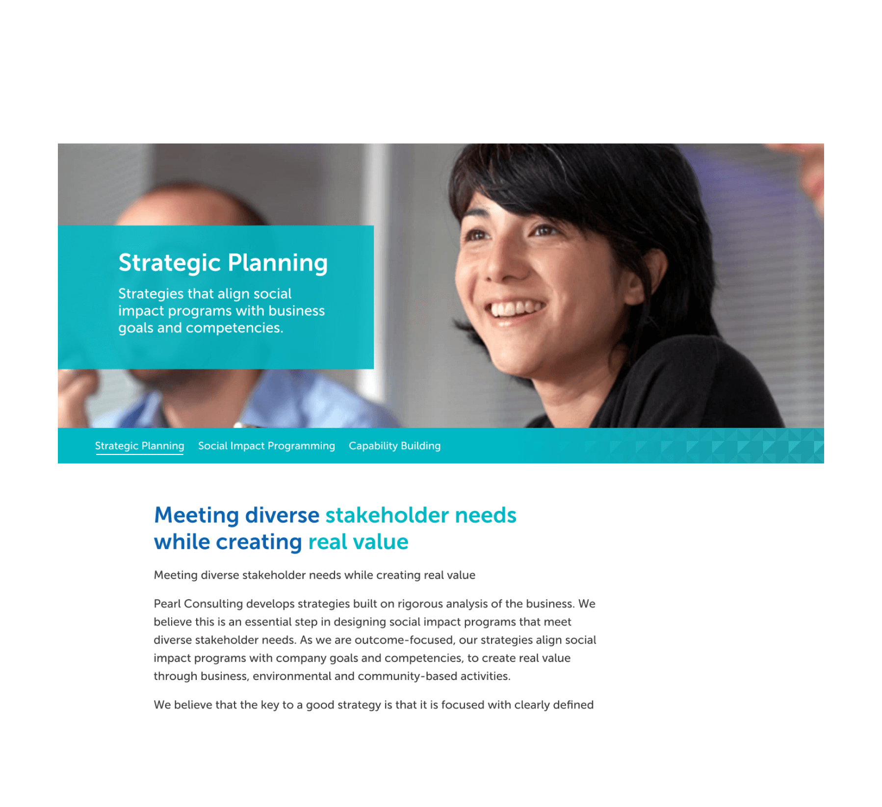 Pearl Consulting Strategic Planning screenshot