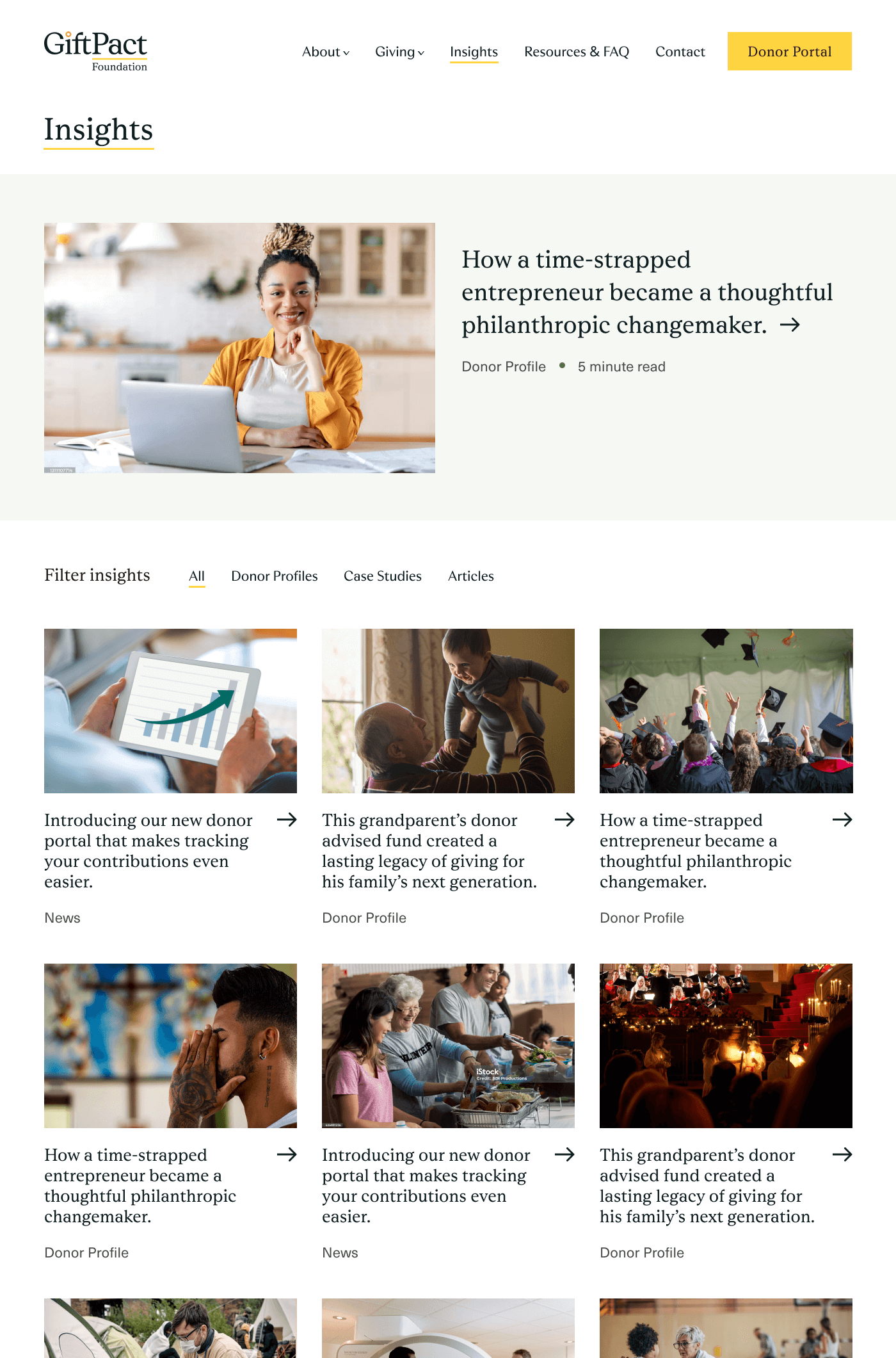 GiftPact Insights screenshot