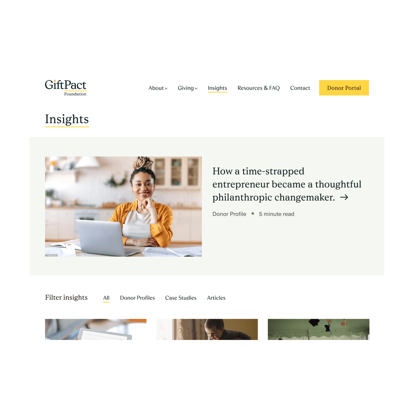 GiftPact Insights screenshot