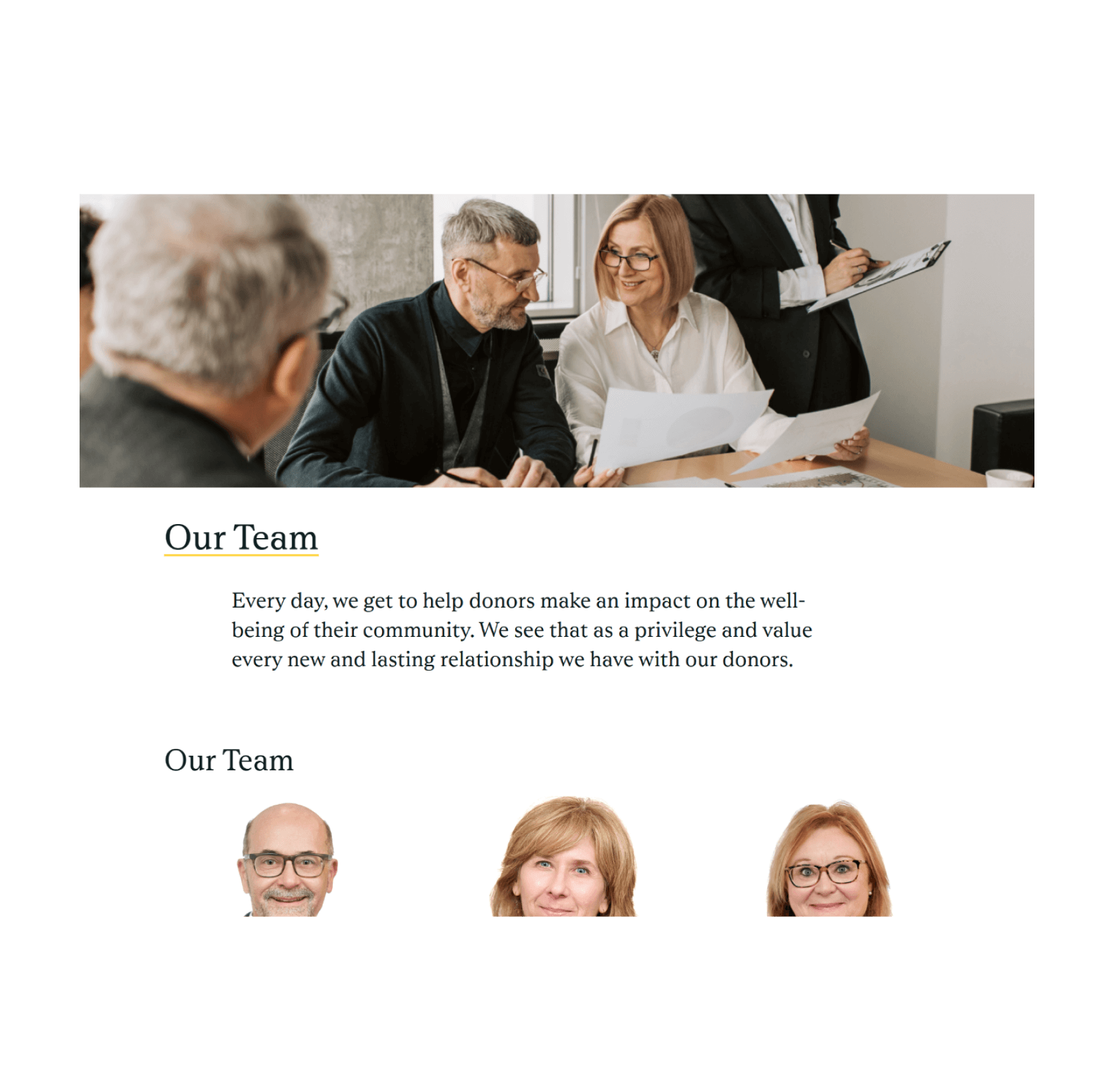 GiftPact team screenshot