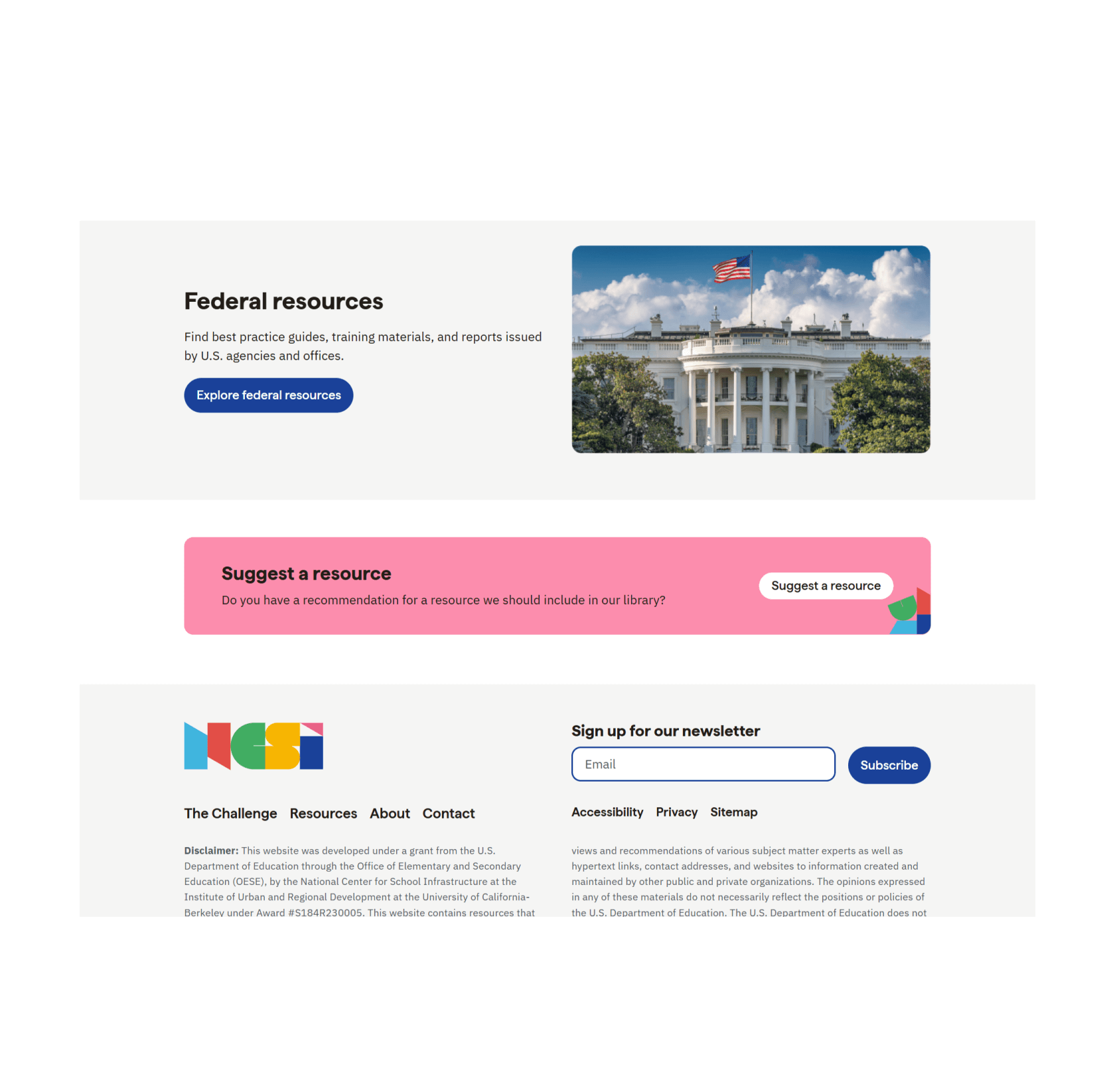 NCSI federal resources screenshot