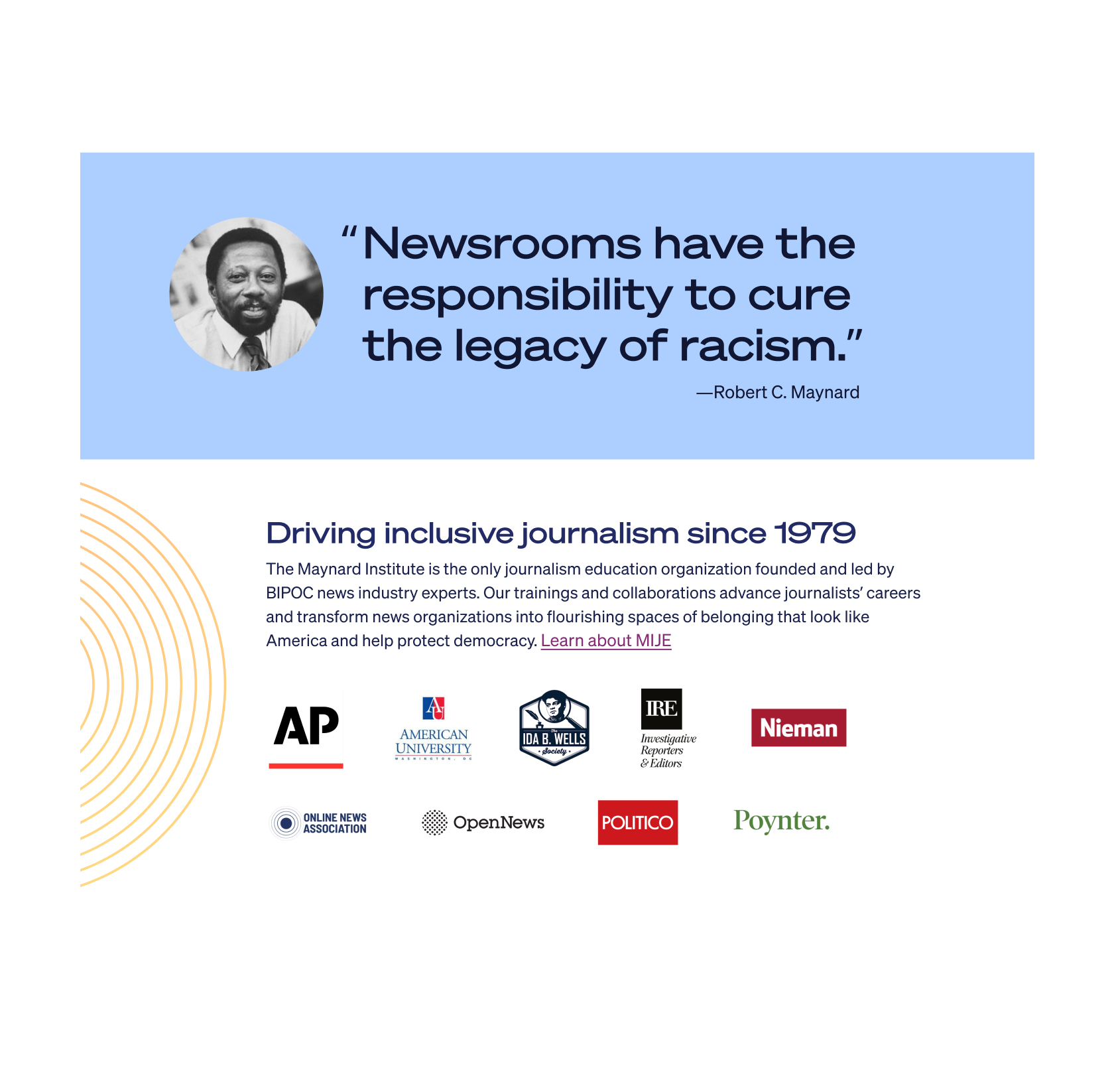 Maynard Institute home screenshot