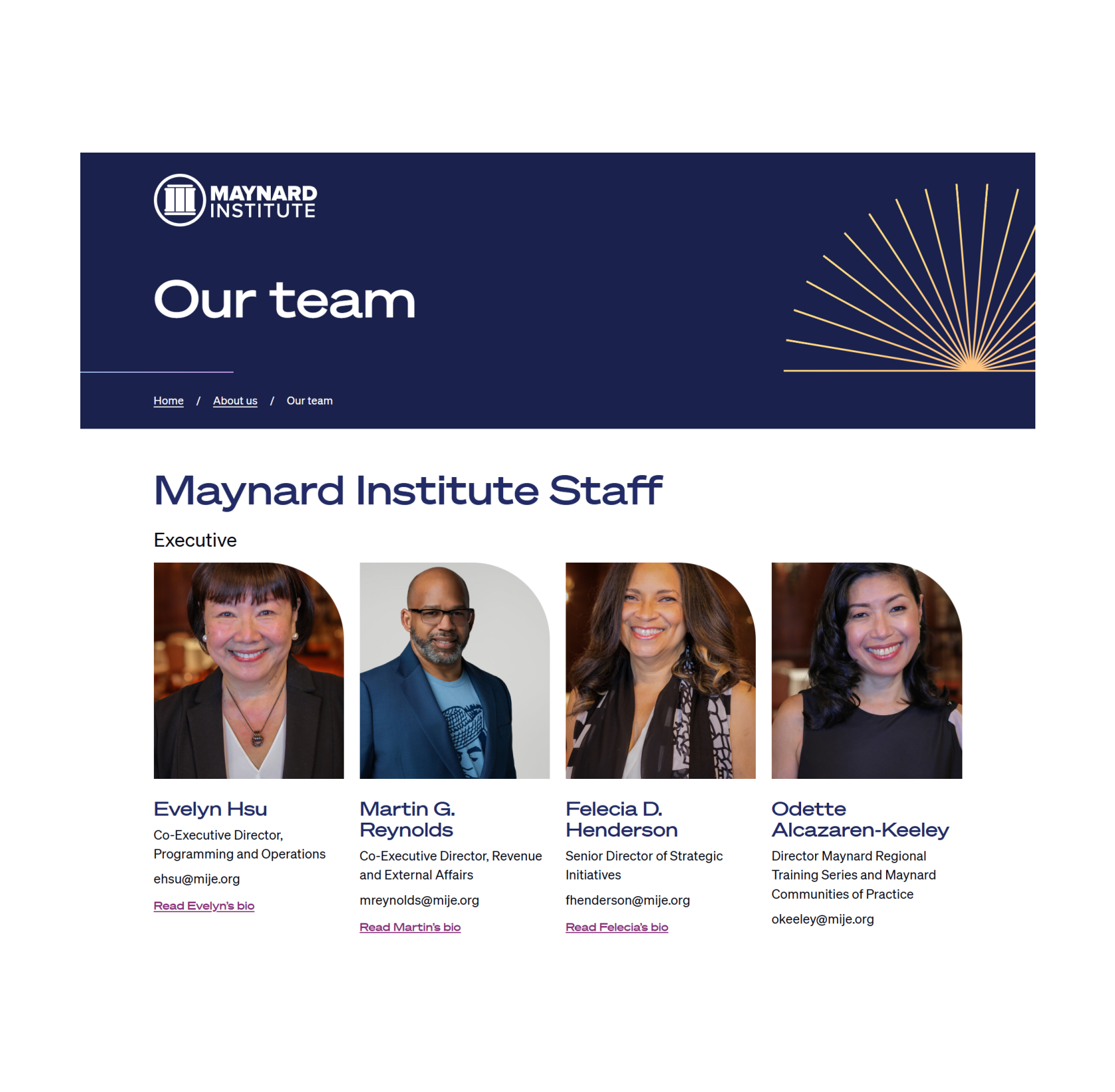Maynard Institute Team screenshot