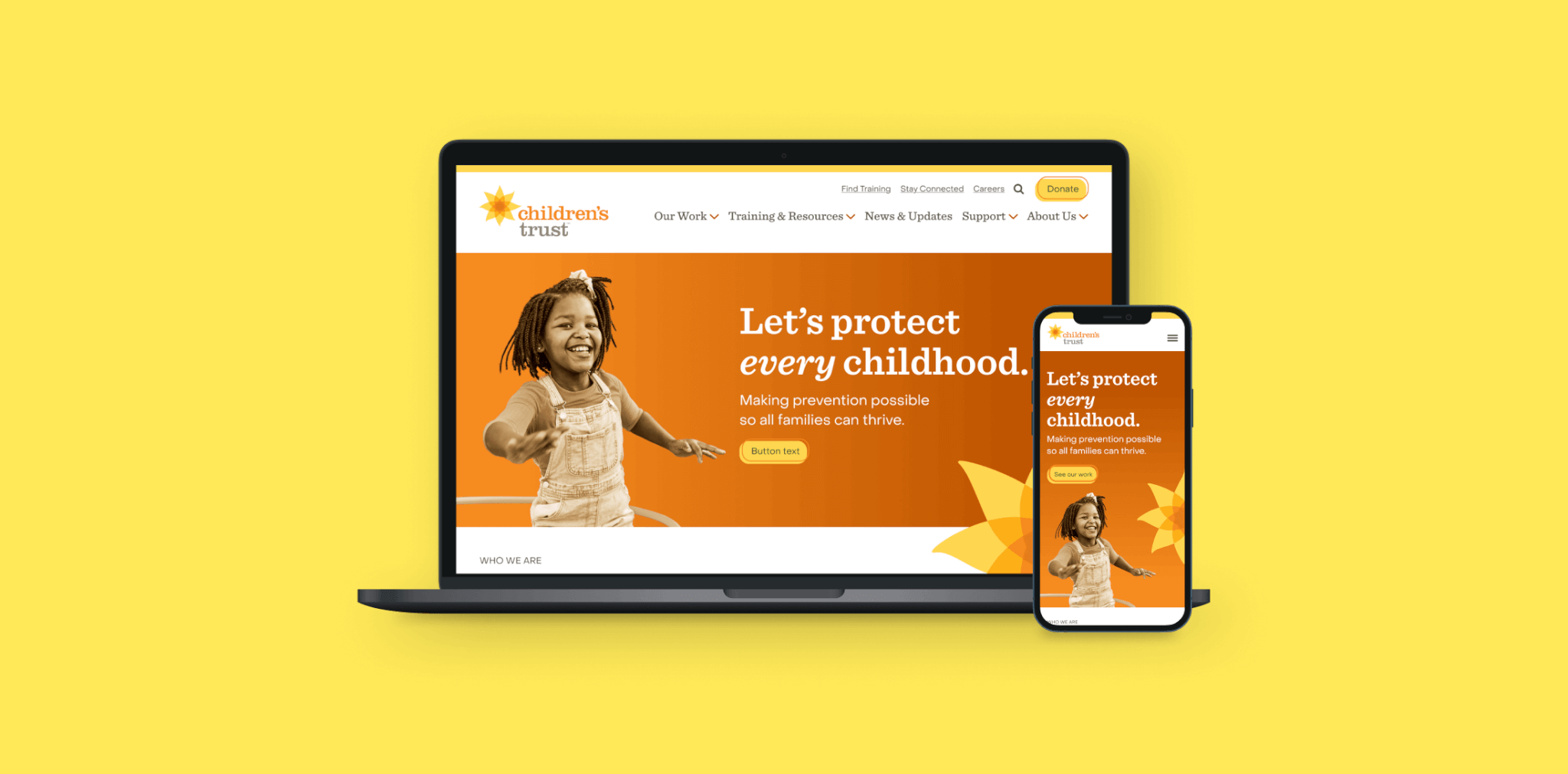 CTMA home page on laptop and mobile screens