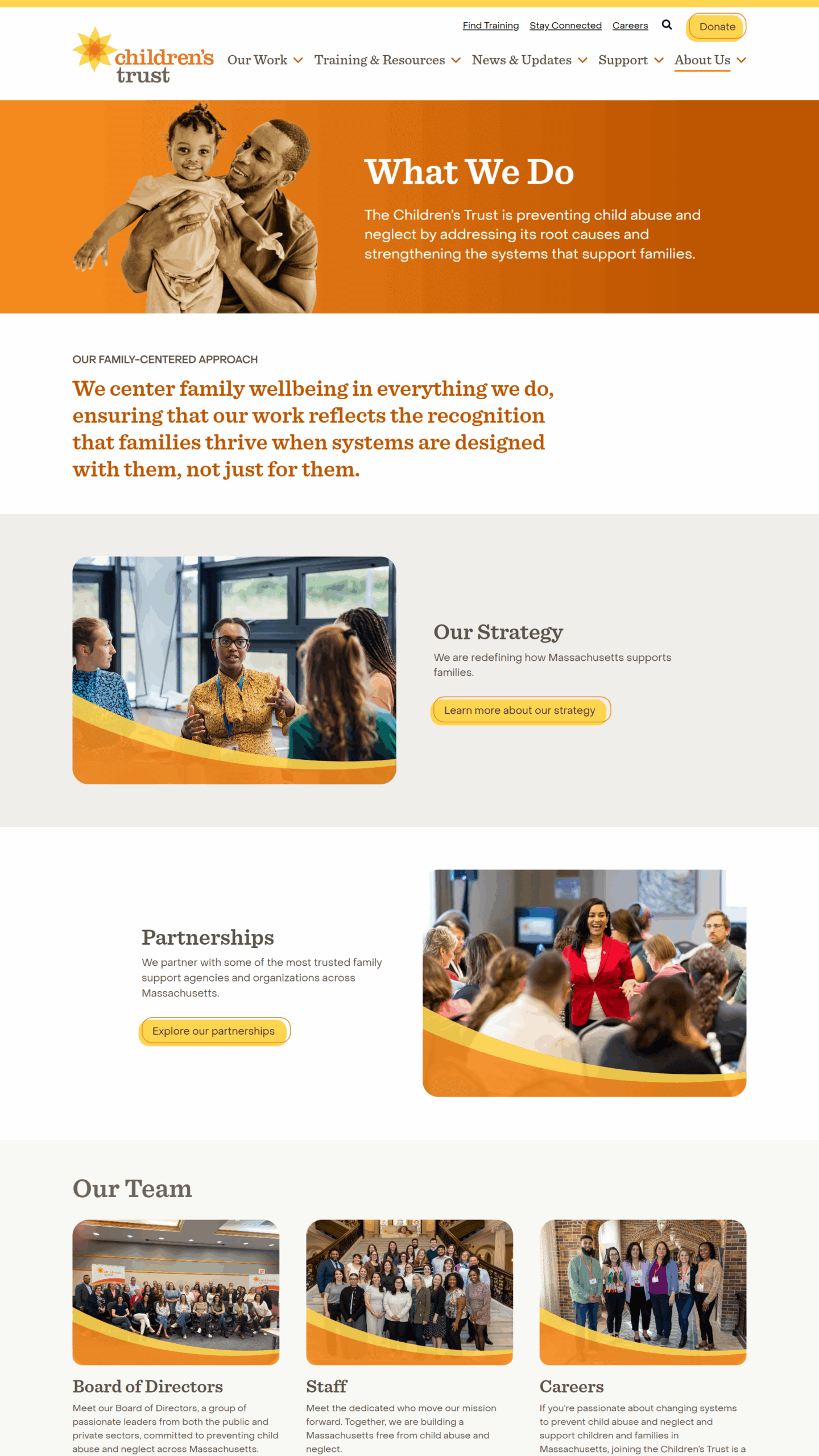 CTMA What we do page screenshot