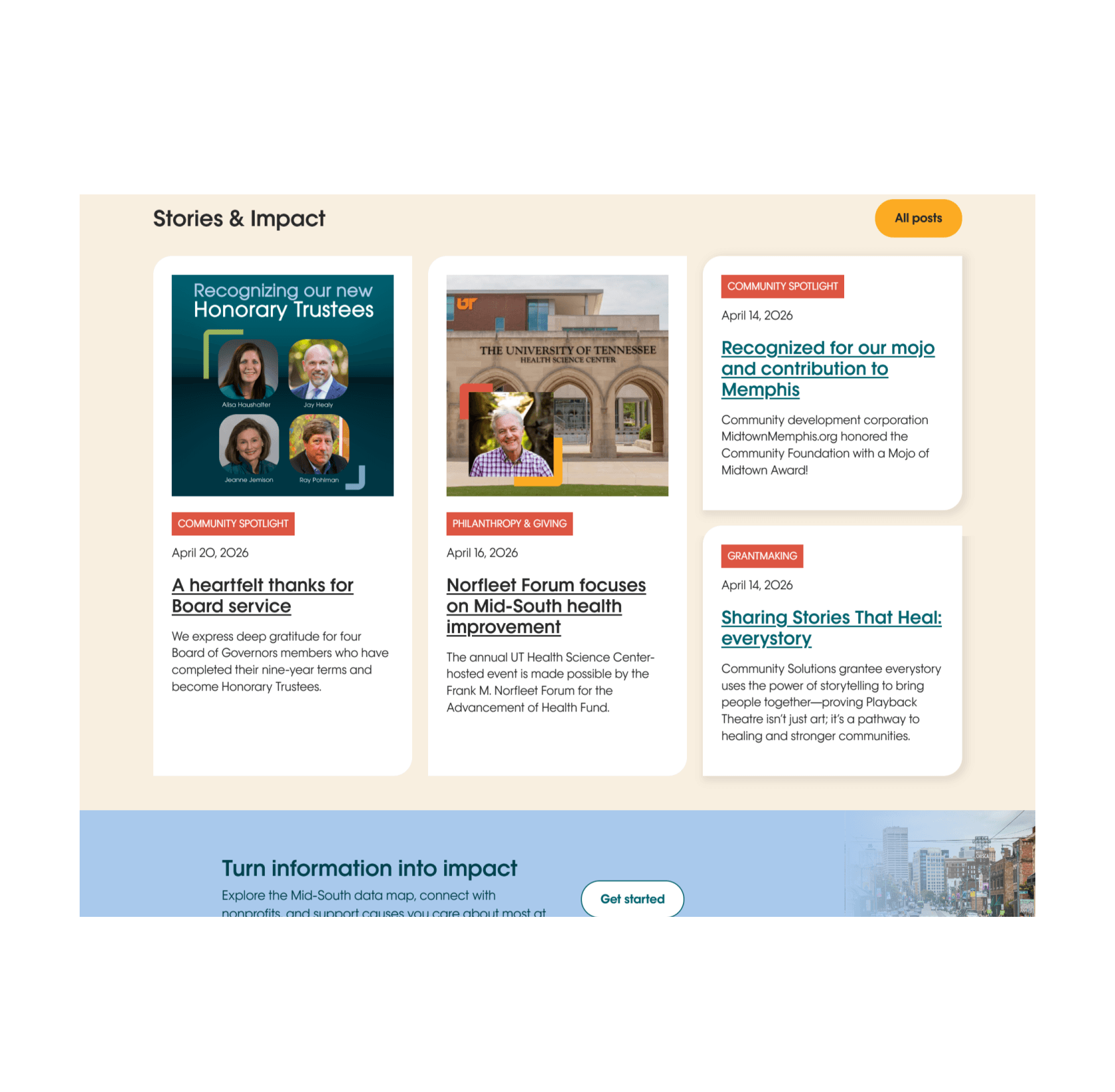 Stories section screenshot