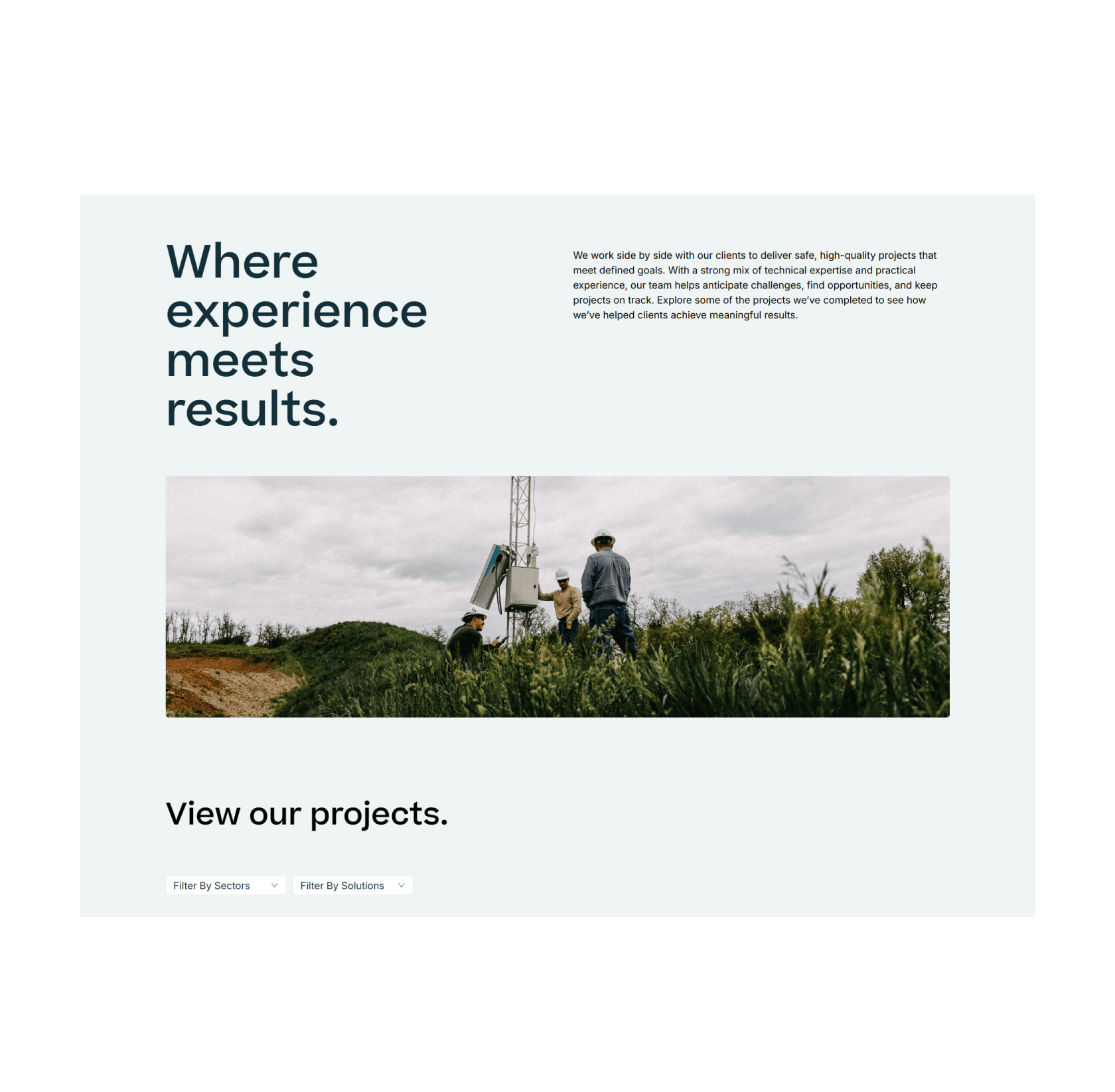 Trihydro Projects page screenshot